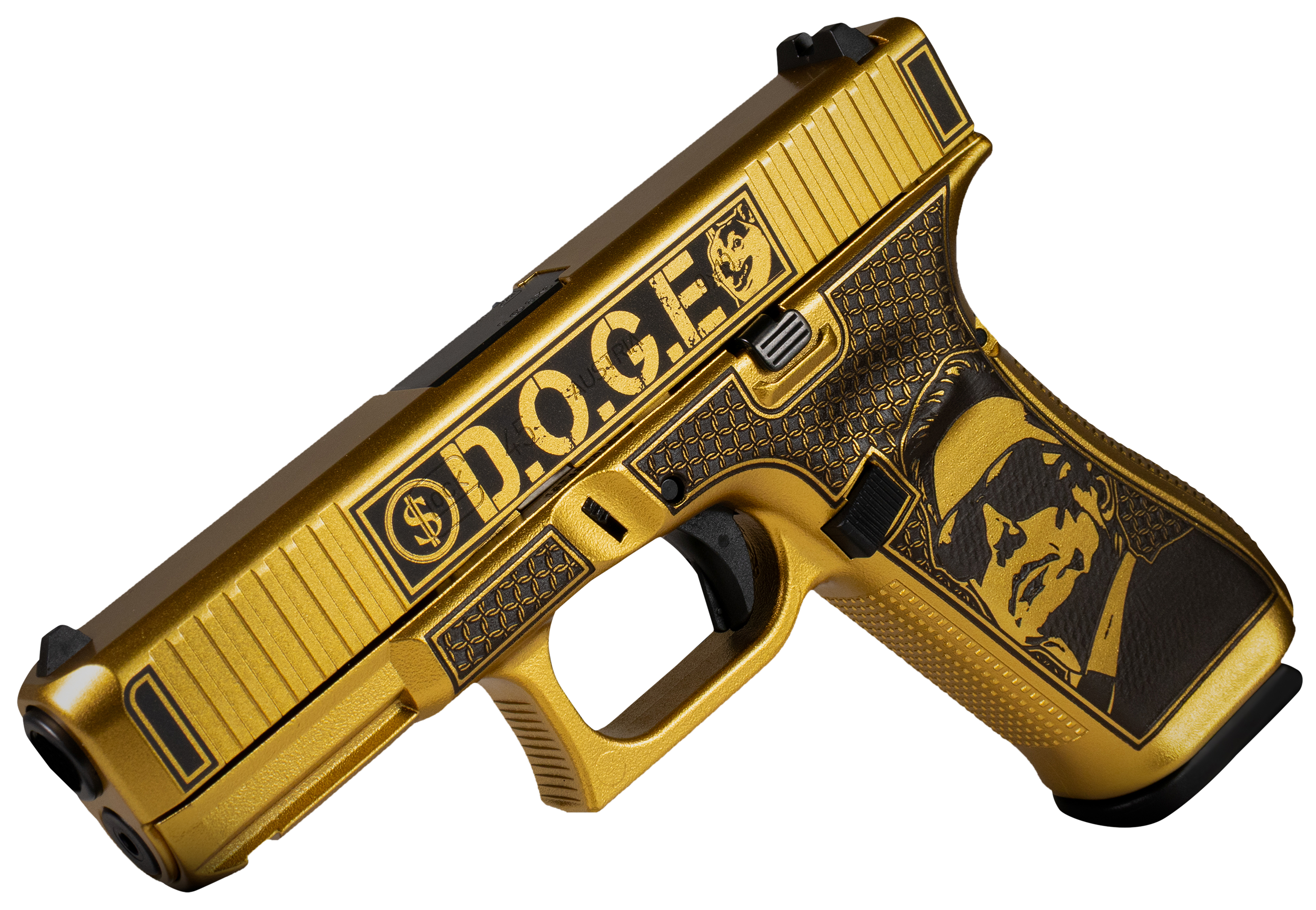 Glock 45 Gen5 D.O.G.E 9mm Luger 4.49" 17+1 Glamour Glock Gold Cerakote