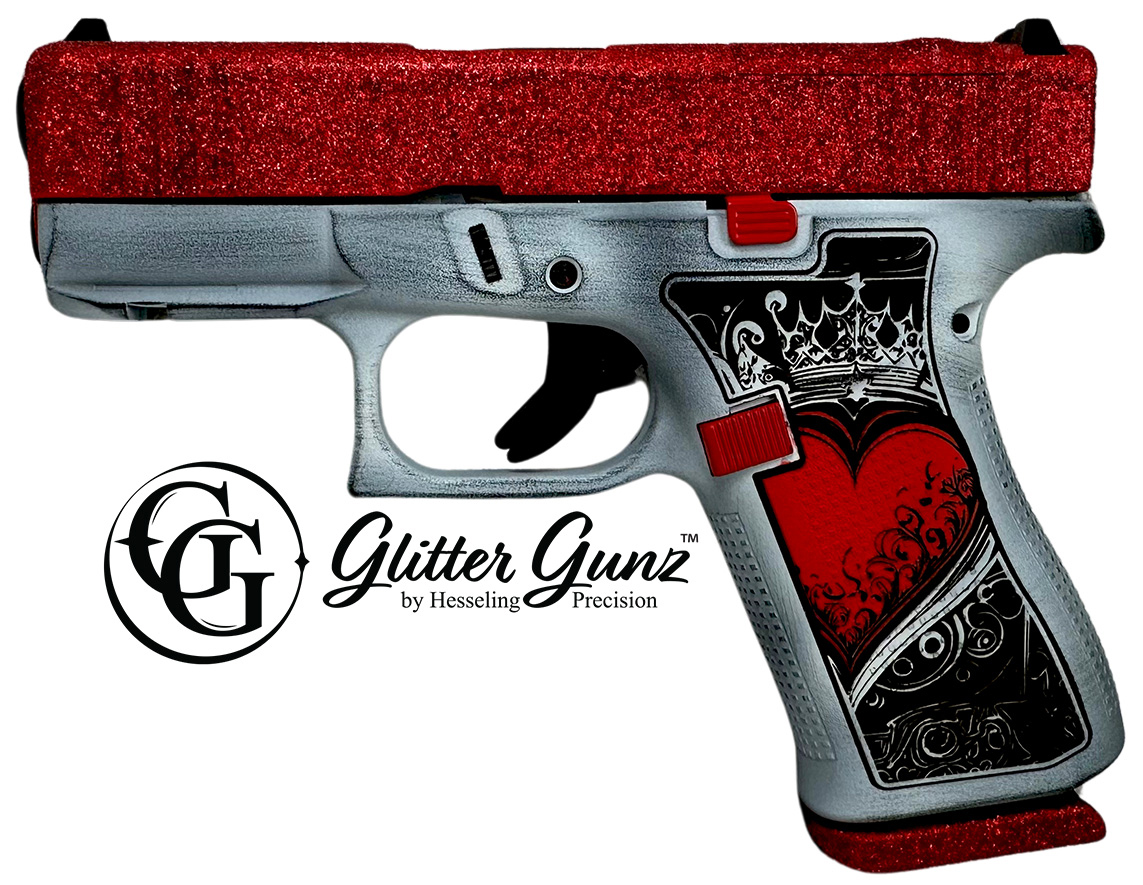 Glock G43X MOS 9mm 3.4in Barrel 10rd Glitter Finish