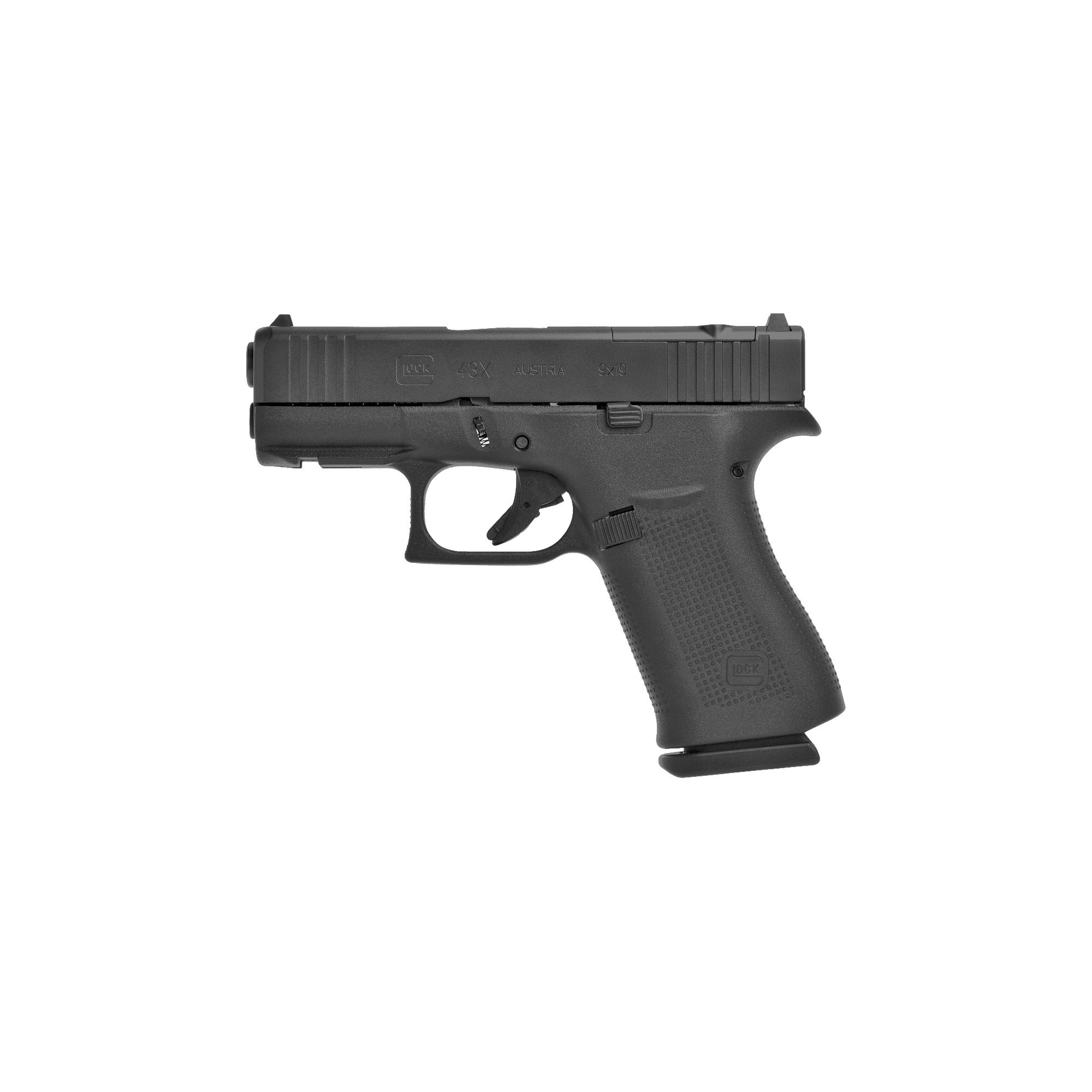 Glock G43X Mos 9mm Luger 3.4in Barrel 10rd Black Polymer Frame