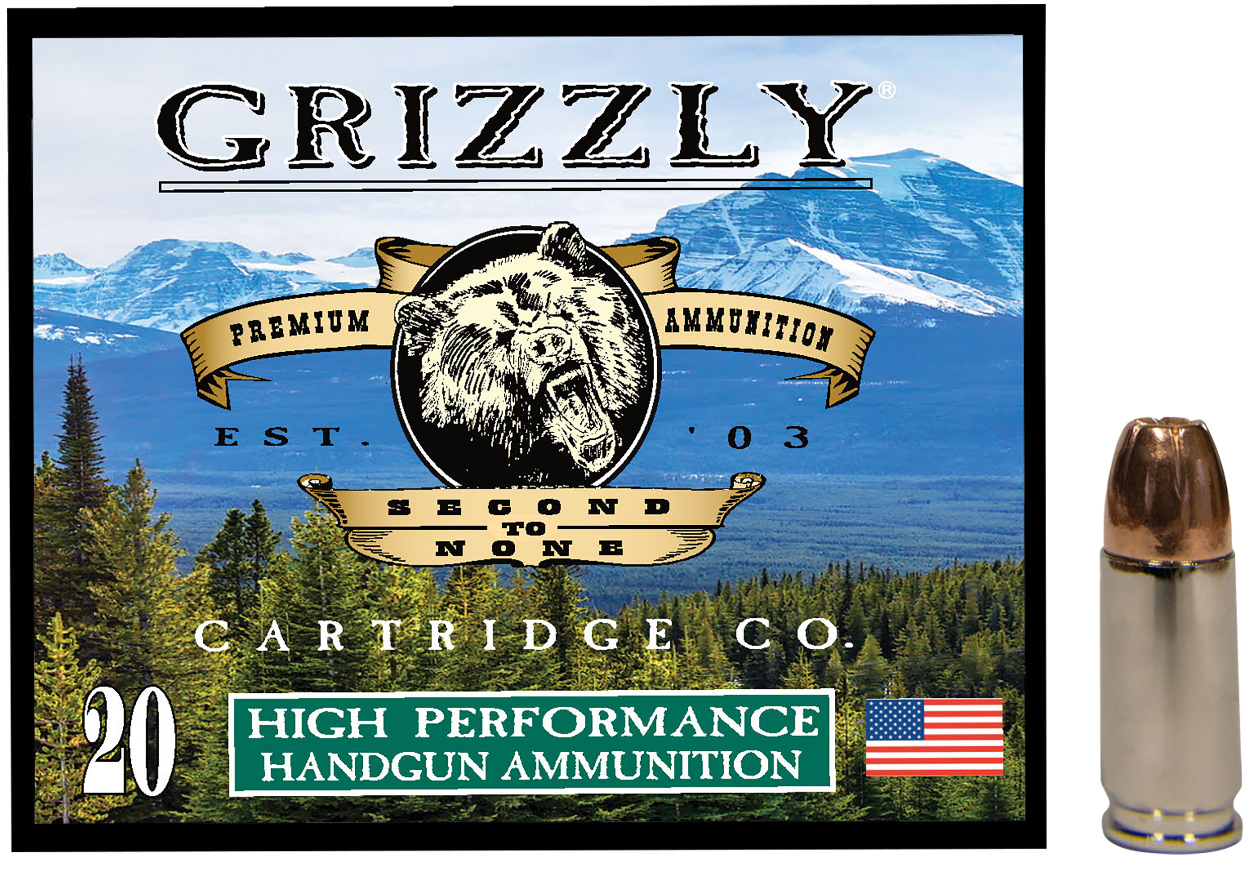 Grizzly Ammo GC9+P+CM9   9mm+P 115gr Jacketed Hollow Point 20 Per Box/10 Case