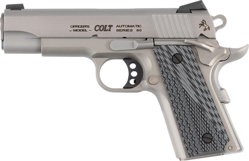 Colt Lightweight Officer Model 45 ACP 4.25" 7rd Stainless Cerakote G10 Grips