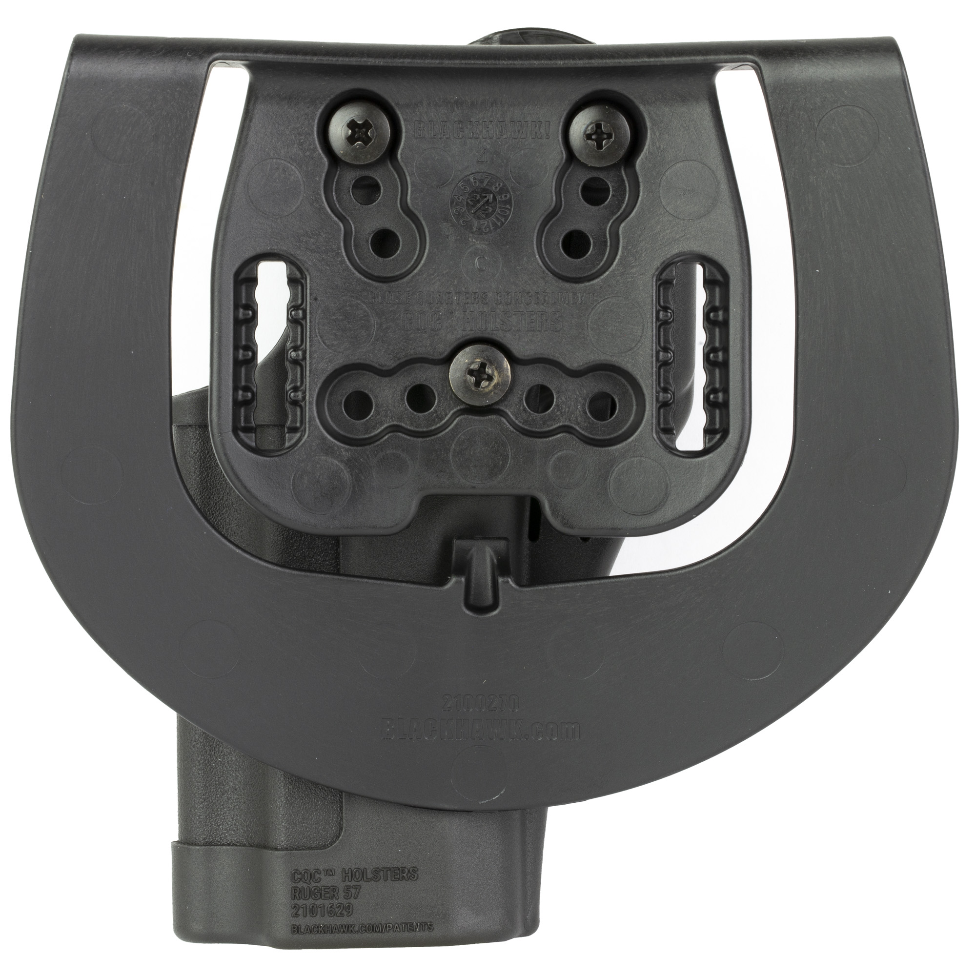 Blackhawk 410558BKR Serpa CQC  OWB Size 58 Matte Black Polymer Belt Loop/Paddle Fits Ruger 57 Right Hand - 410558BKR - 604544674477