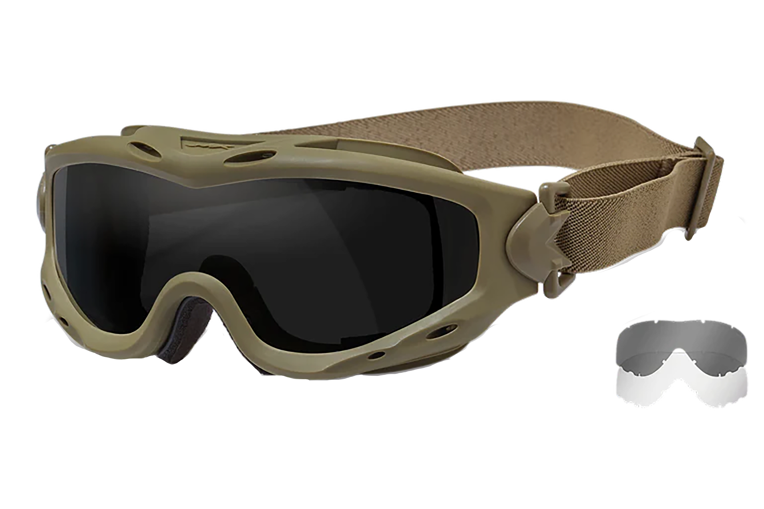 Wiley X SP29T Spear Goggles Smoke Gray Lens Polycarbonate Tan Frame