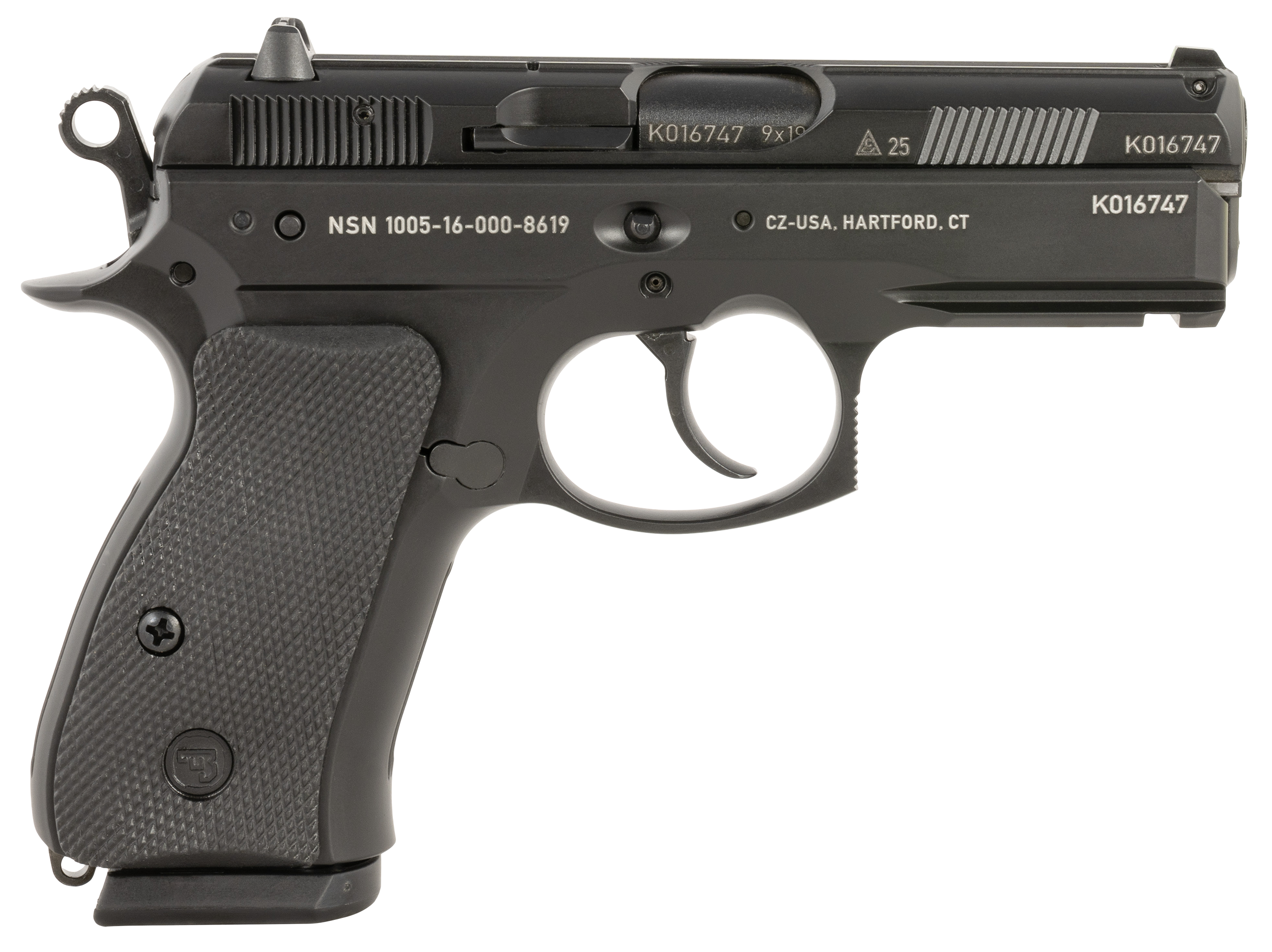 CZ P-01 50th Anniversary 9mm Luger 3.75" 10+1 Polycoat Aluminum Frame Rubber Grip