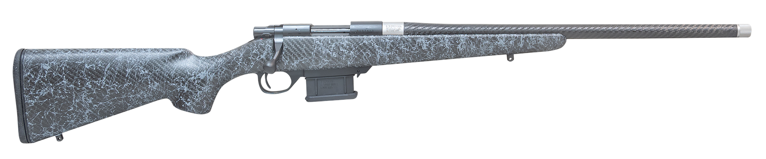 Howa HCE6ARCGW 1500 Carbon Elevate 6mm ARC 5+1 20" Wrapped Carbon Fiber Threaded Barrel, Blued Drilled & Tapped Steel Receiver, Fixed Stocky's Black w/Gray Webbing Carbon Fiber Stock, - HCE6ARCGW - 682146888317