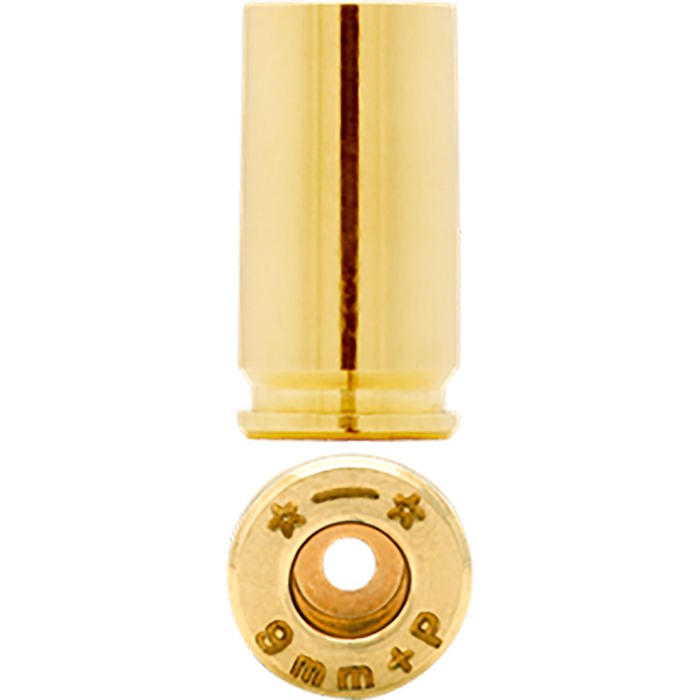 9MM LUGER +P BRASS 100/BAG