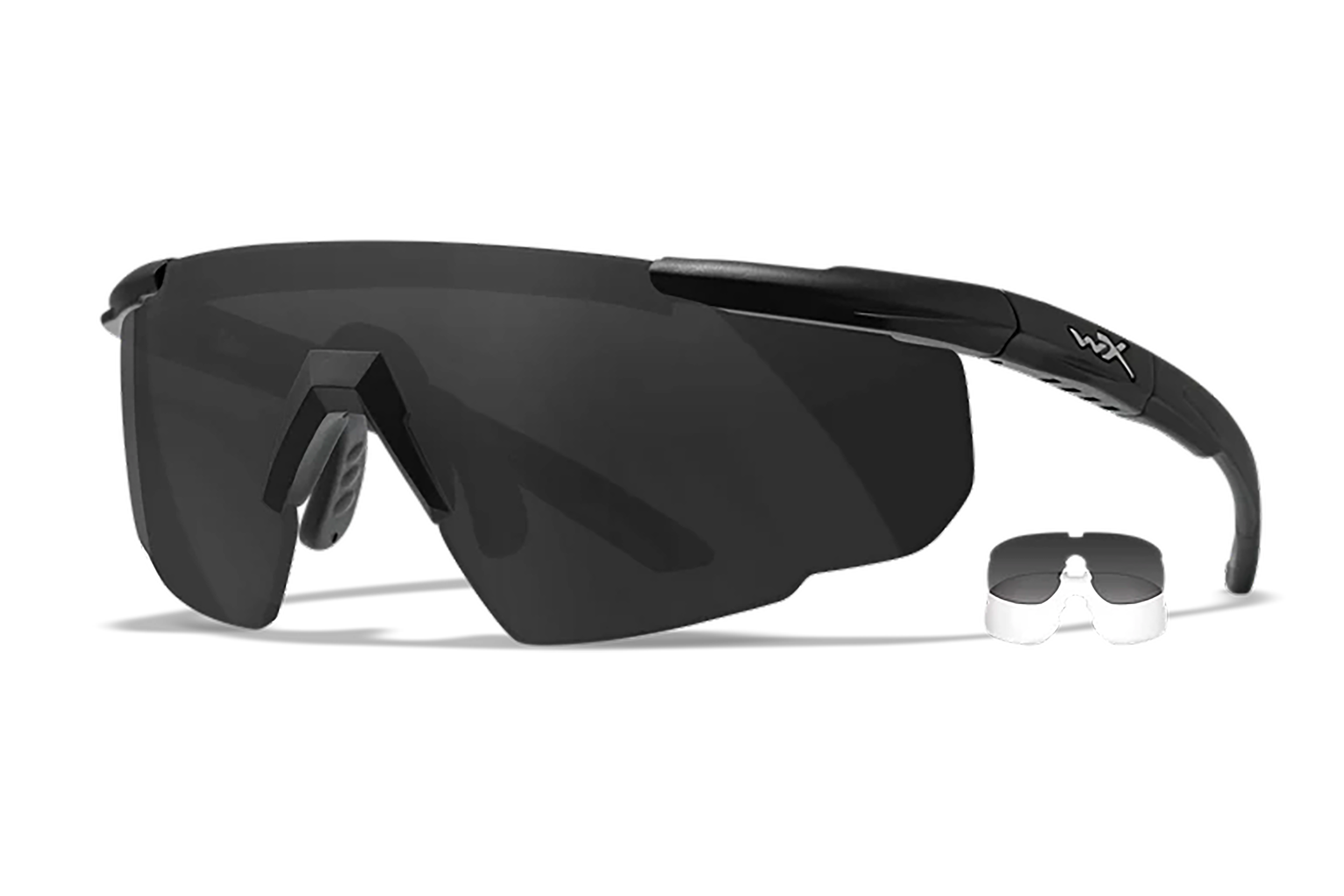 Wiley X 315 Saber Advanced  Smoke Gray/Clear Lens Polycarbonate Black Frame