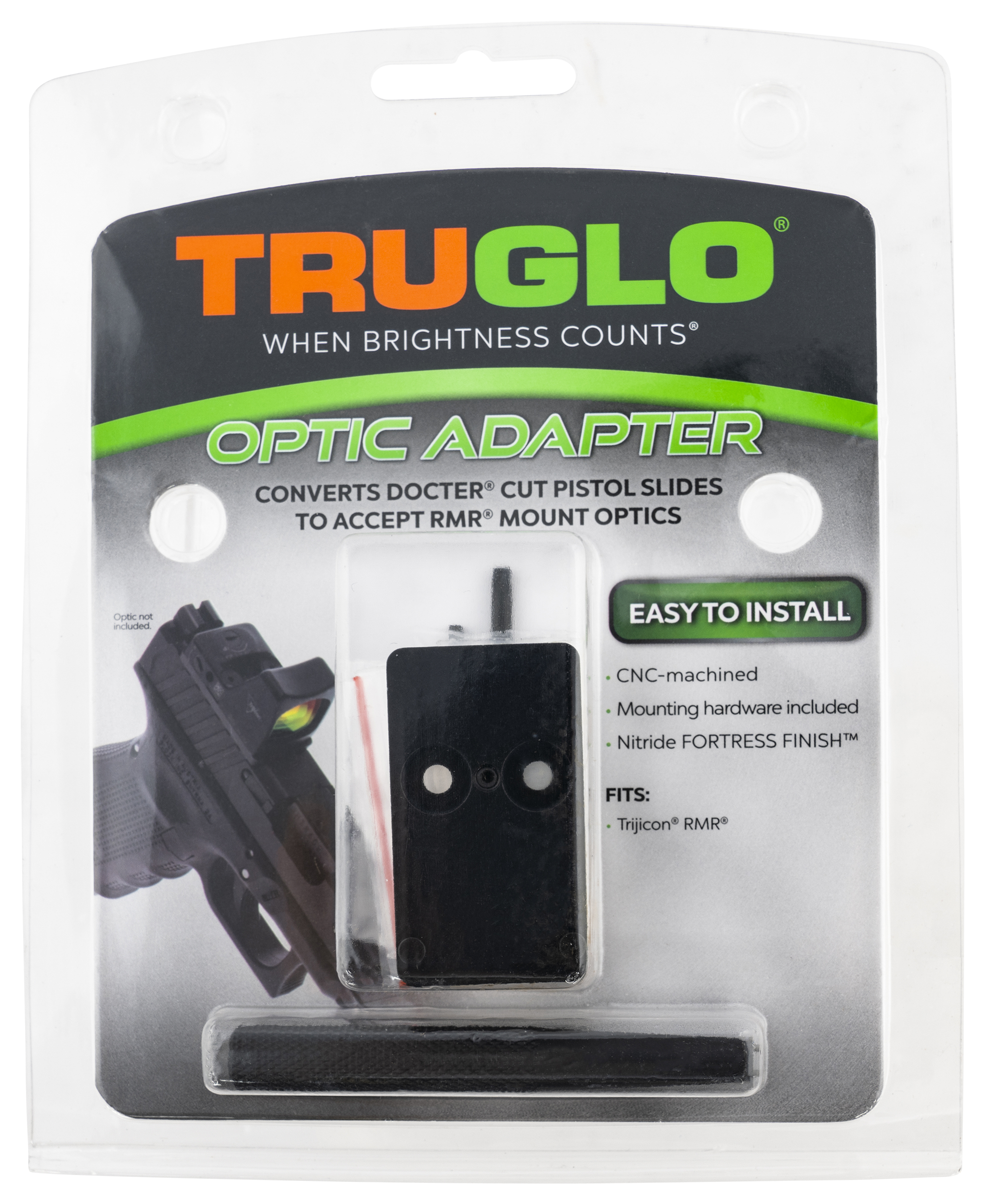 Truglo Red Dot Sight Adapter for Trijicon Rmr Aluminum Nitride Fortress