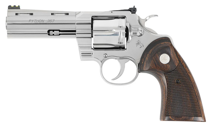 Colt Target Python 357 Magnum 4.25in 6 Round Stainless Walnut Grips