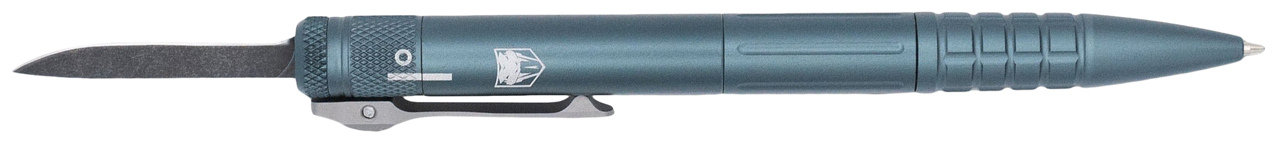 CobraTec Knives CNCOTFPGRYGEN2 Tactical Pen Gen II Gray Aluminum D2 Steel Blade, Includes Pocket Clip