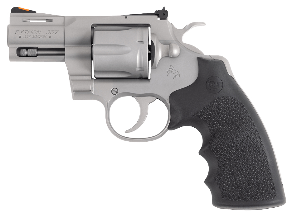 Colt Python 357 Magnum 2.5in 6 Rounds Matte Stainless Steel Rubber Grips