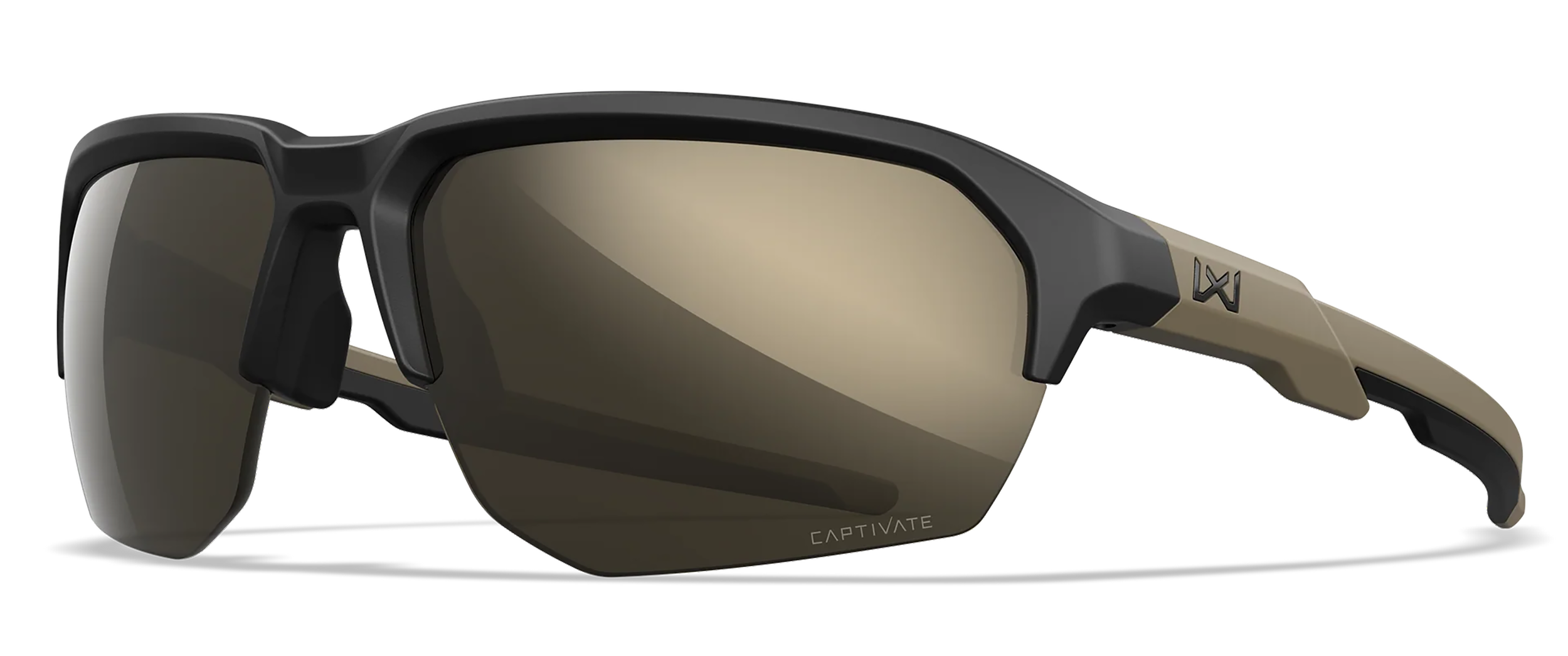 Wiley X CHJKL04 Jakl  M/L Tungsten Mirror Lens Matte Black w/ Tan Frame Frame