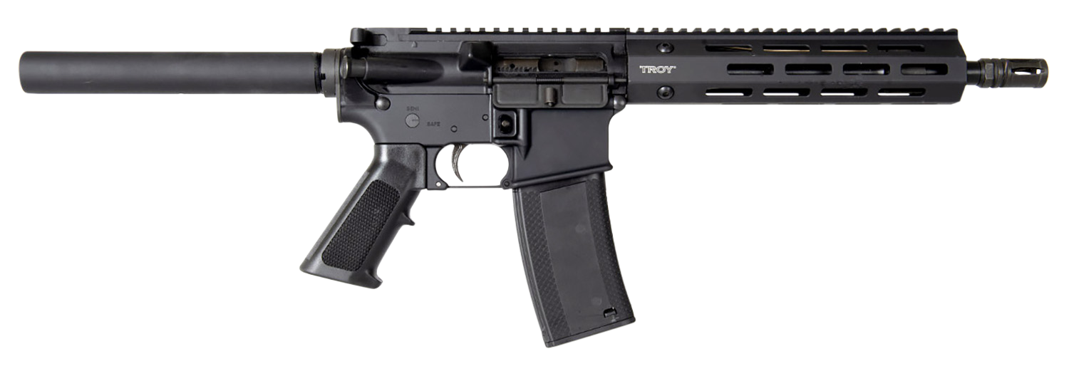 Troy Ind SPSTCA310BTB1 A3  223 Rem Caliber with 10.50" Barrel, 30+1 Capacity, Black Metal Finish, Fixed Pistol Grip Stock & Black Polymer Grip
