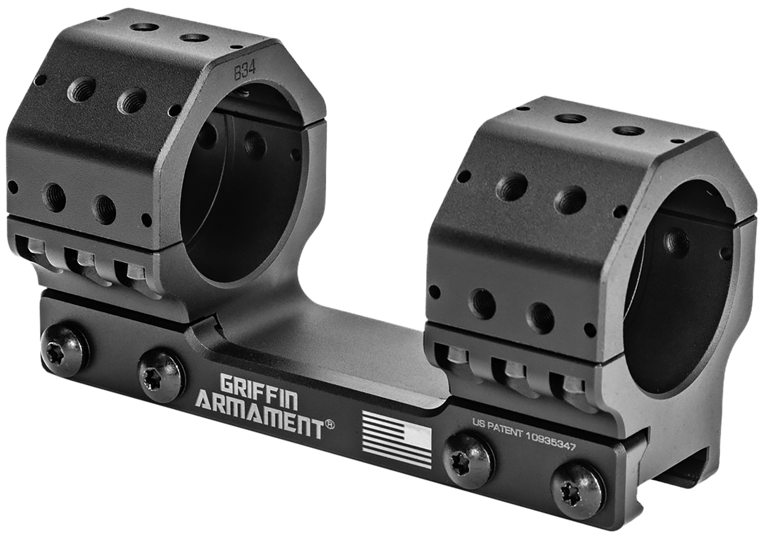 Griffin Armament GSM135H34MM GPM Scope Mount Ring Combo 34mm 1.35in High