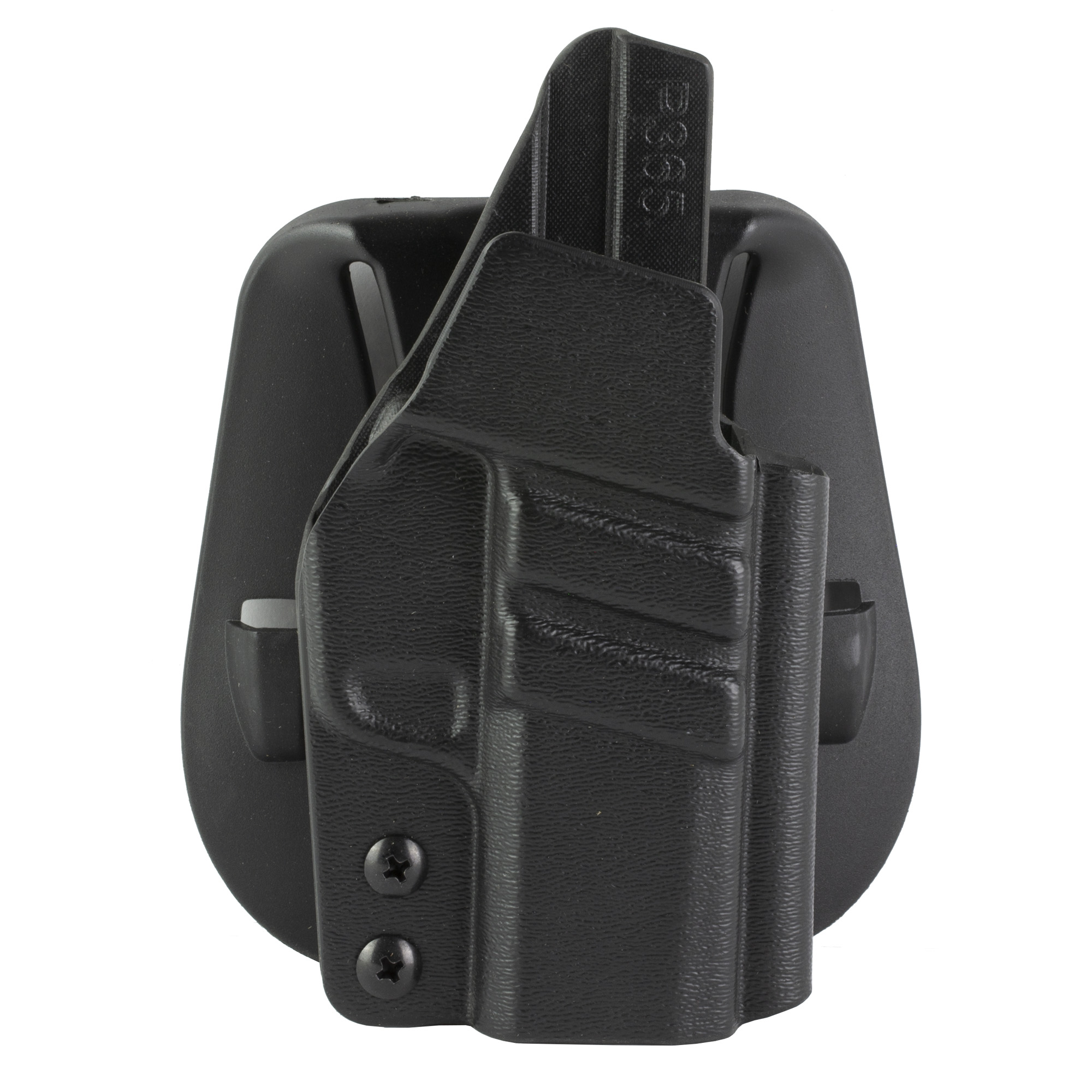 1791 Gunleather TACPDHOWBP365BLKR Tactical Kydex  OWB Black Kydex Paddle Fits Sig P365 Right Hand - TACPDHOWBP365BLKR - 816161028322