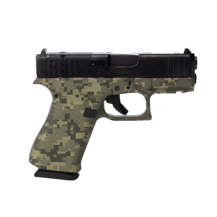 Glock 43X Mos 9 mm Luger 3.41 in 10+1 Capacity Green Camo Finish
