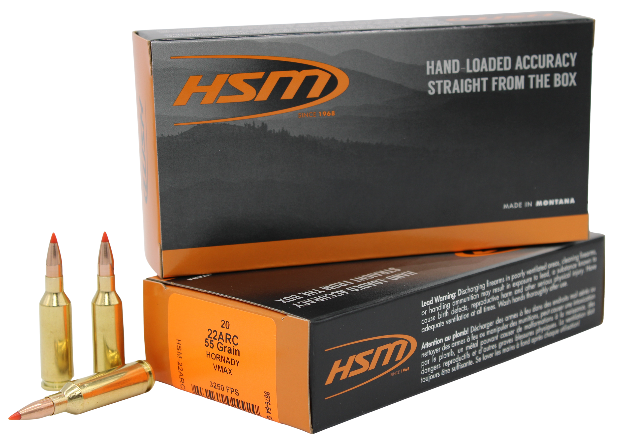 HSM 22ARC2N Varmint  22ARC 55gr V-Max 20 Per Box/25 Case
