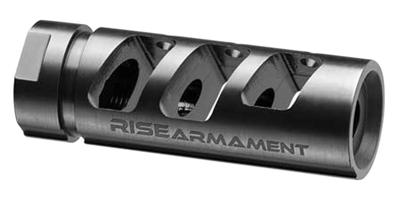 Rise Armament RA701223BLK RA-701 Compensator Black Nitride 416R Stainless Steel with 1/2"-28 tpi Threads & 2.50" OAL for 5.56x45mm NATO AR-Platform