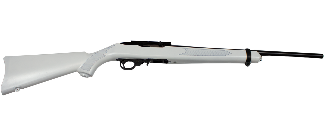 RUGER 10/22 CARBINE 22LR 18.5" BBL, WHITE SYNTHETIC 1-10RD