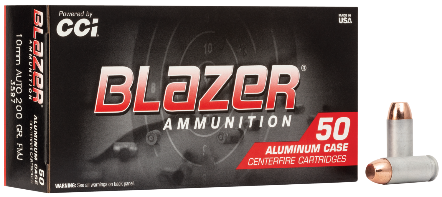CCI Blazer 10mm Full Metal Jacket 200 Grain 50 Rounds CCI Blazer 10mm Full Metal Jacket 200 Grain 50 Rounds