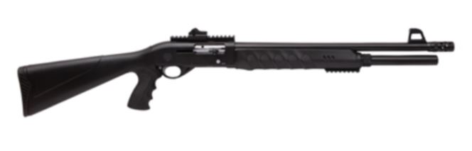 Uzkon ZK-18 12GA, 19.5in. Barrel, 4rd, Synth. Furniture - Black