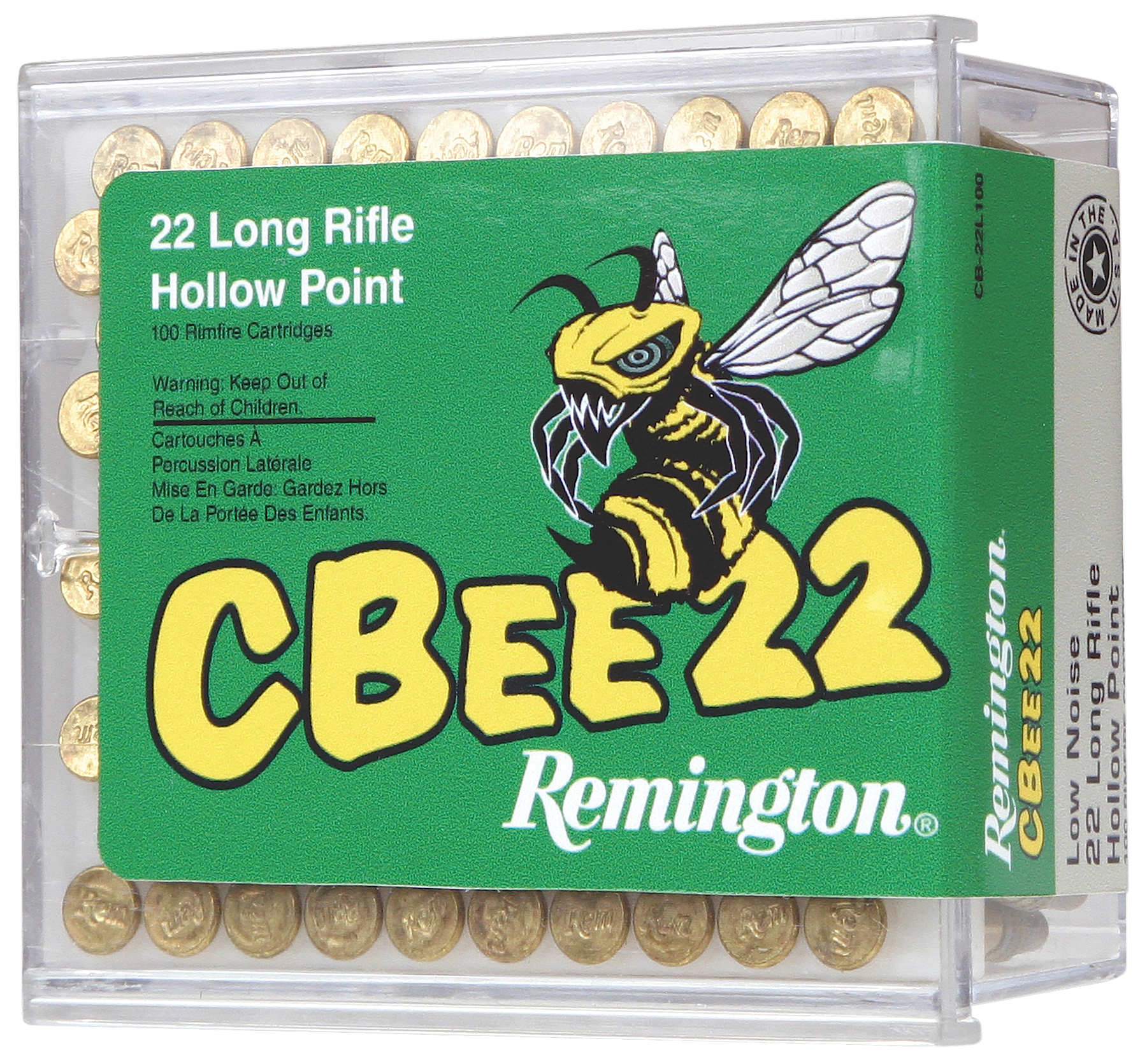 Remington CBee22 22 Long Rifle Hollow Point 33 Grain 100 Rounds