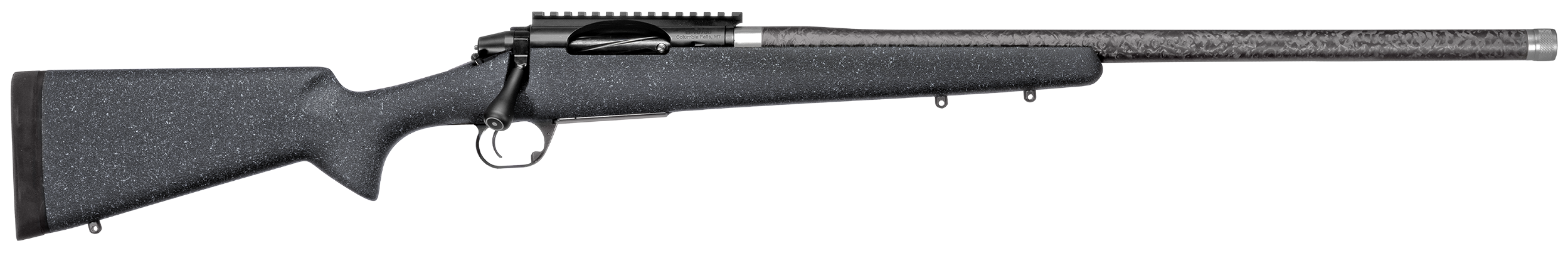 Proof Research 133835 Elevation Lightweight Hunter Full Size 6.5 PRC 4+1, 24" Carbon Fiber Match Grade/Threaded Barrel, Black Steel Receiver, Black Granite Fixed Stock,