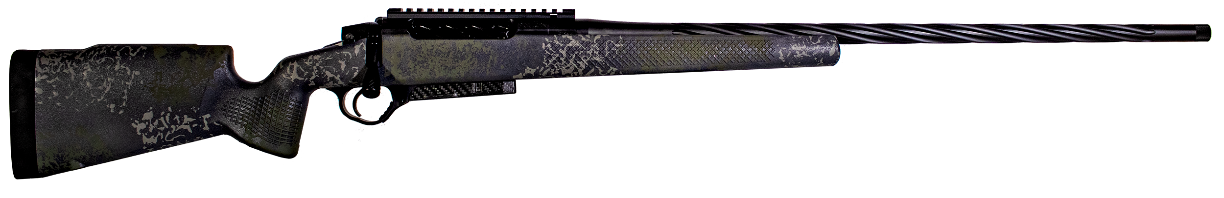 Seekins Precision 0011710121MS Havak PH2 Full Size 28 Nosler 3+1 26" Charcoal Gray Fluted/Threaded Barrel, Black Picatinny Rail Stainless Steel Receiver, Mountain Shadow Camo Fixed Synthetic Stock
