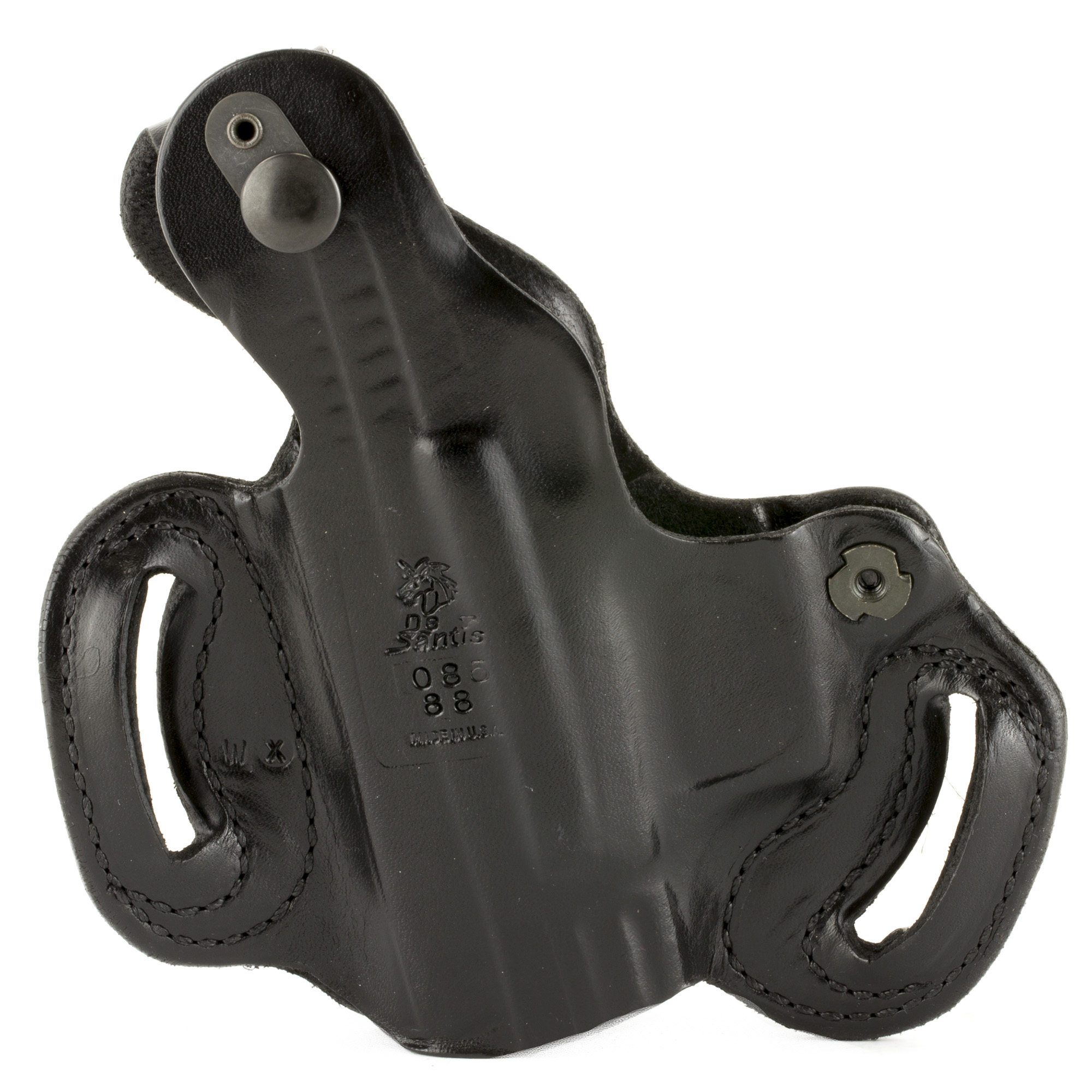 DeSantis Gunhide 085BA8JZ0 Thumb Break Mini Slide OWB Black Leather Belt Slide Fits Sig P365 Belt 1.75" Wide Right Hand - 085BA8JZ0 - 792695347972