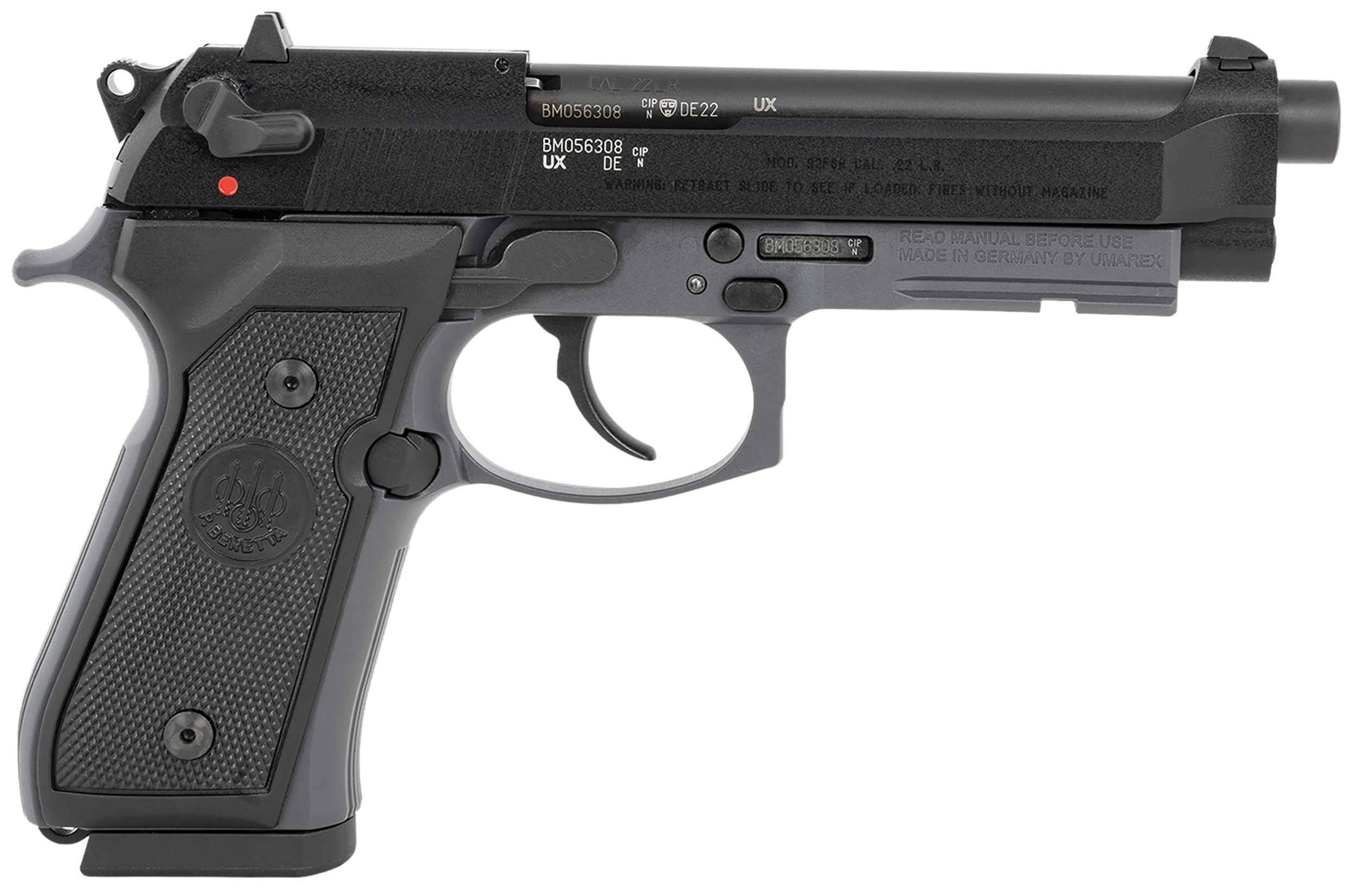 Beretta 92FSR 22 Long Rifle 5.3" 10 Rounds Sniper Gray Aluminum Frame