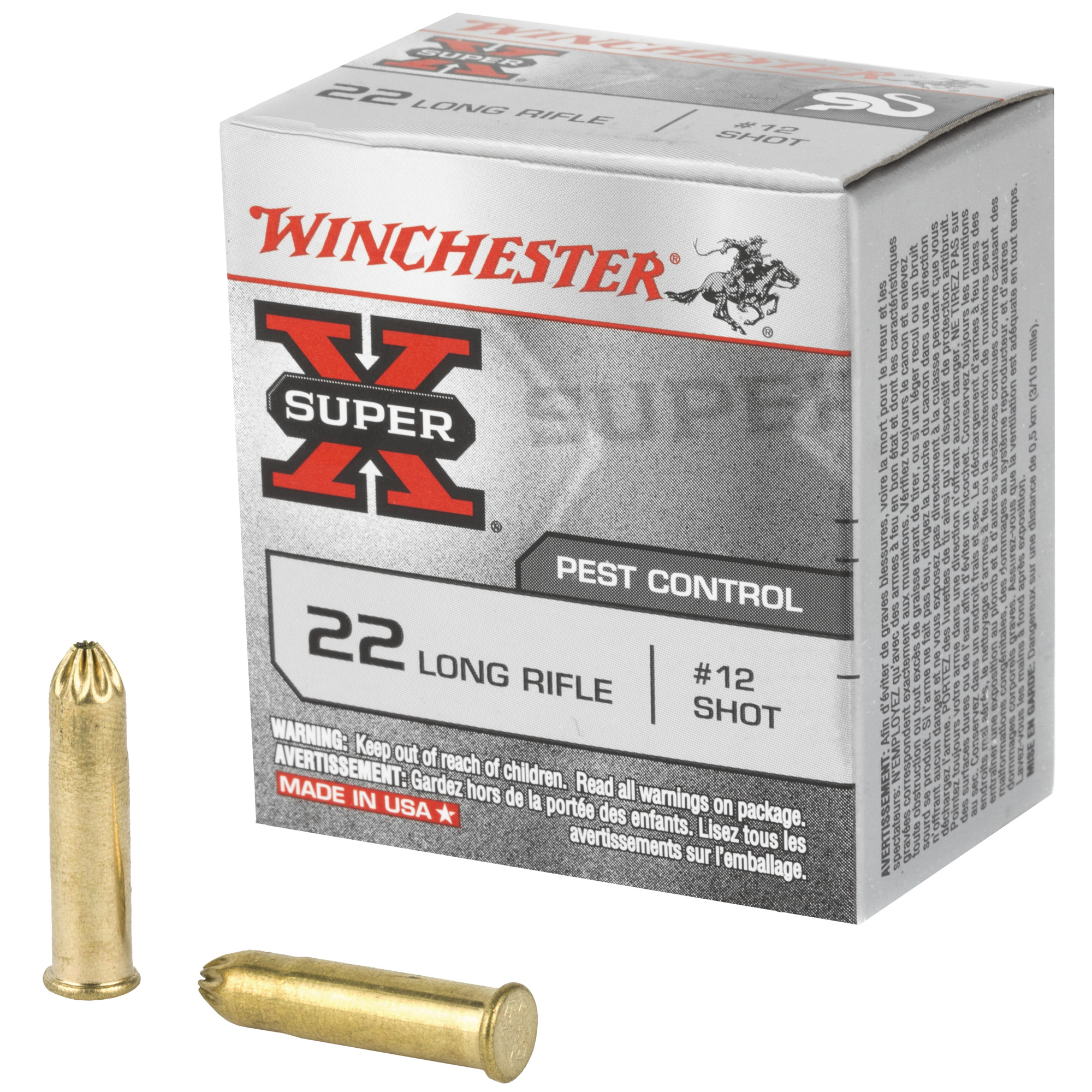 Winchester Super-X 22 Long Rifle Birdshot 40 Grain 50 Rounds