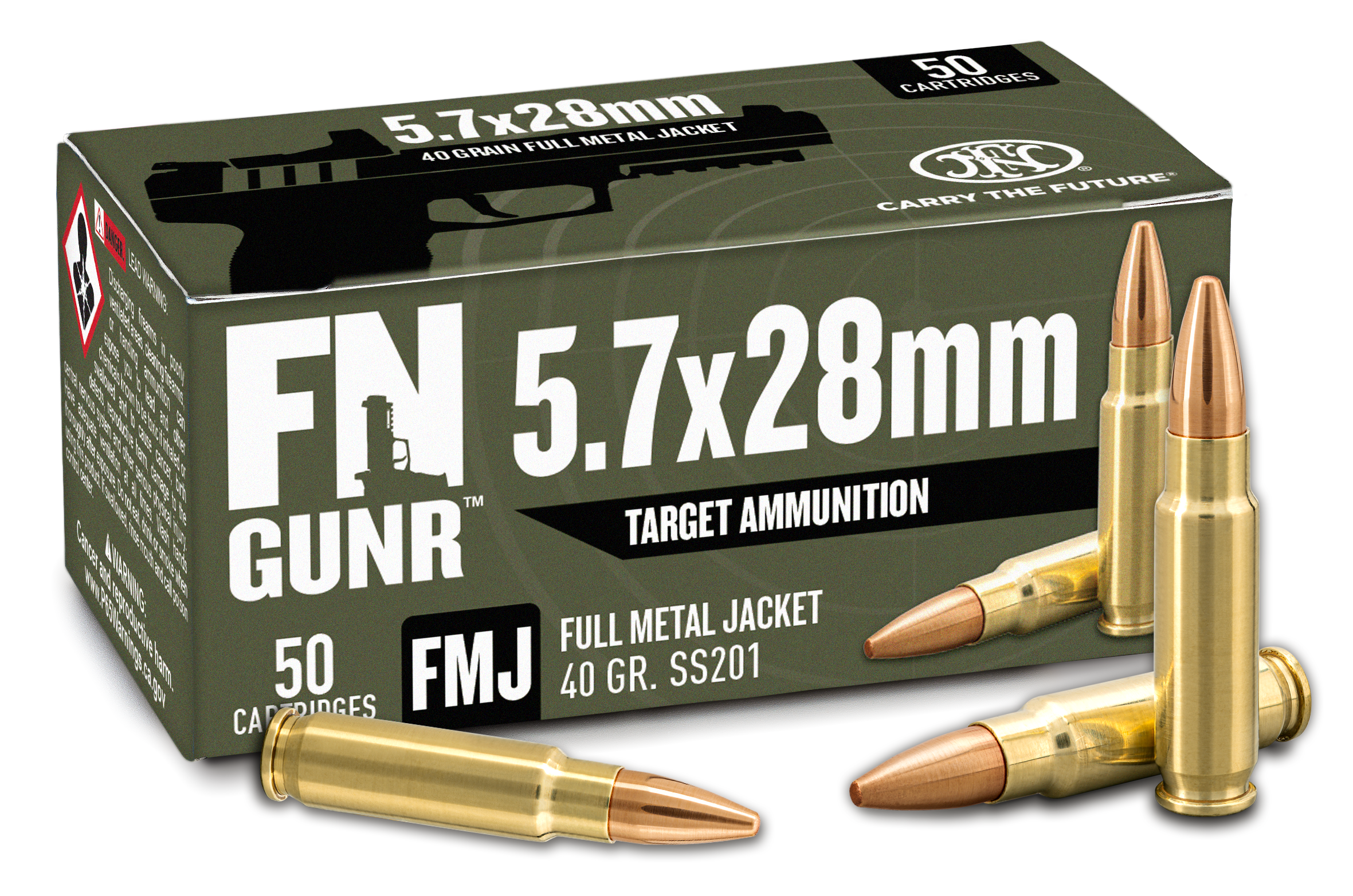 FN SS201 5.7x28mm Full Metal Jacket 40 Grain 50 Rounds FN SS201 5.7x28mm Full Metal Jacket 40 Grain 50 Rounds