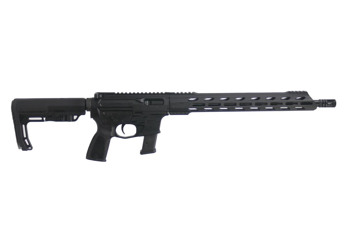 Live Free Armory LF9 CHALLENGER Billet AR-9 Rifle - Black | 9mm | 16" Barrel | LFA Lightweight 15” M-Lok Free Float | Battle Link Minimalist Stock