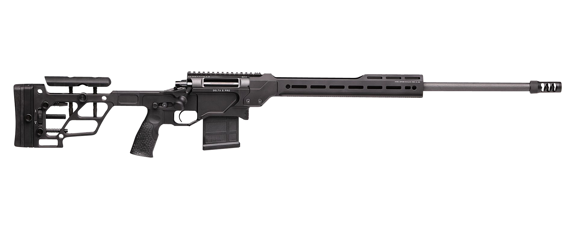 Daniel Defense 4215910593 Delta 5 Pro  6.5 Creedmoor 24" 10+1 Black Cerakote Black Adjustable w/Adjustable Cheek Piece & LOP Stock Black Polymer Grip