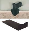 Bedside Gun Bracket with BLACK 035 Concealed Carry Holster LARGE
