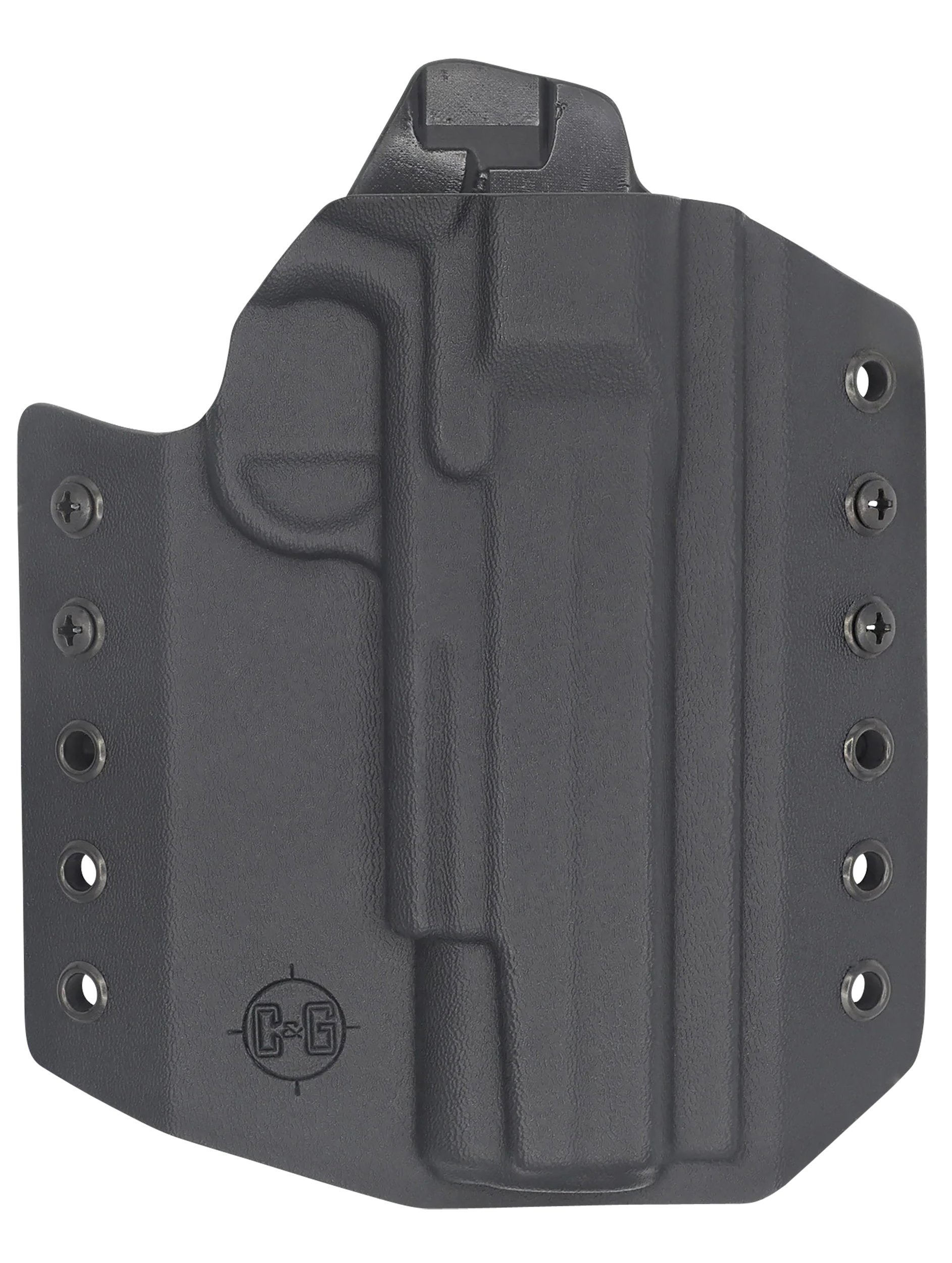 C&G Holsters 0354100 Covert  OWB Black Kydex Belt Loop Fits Sig 1911 Rail 5"