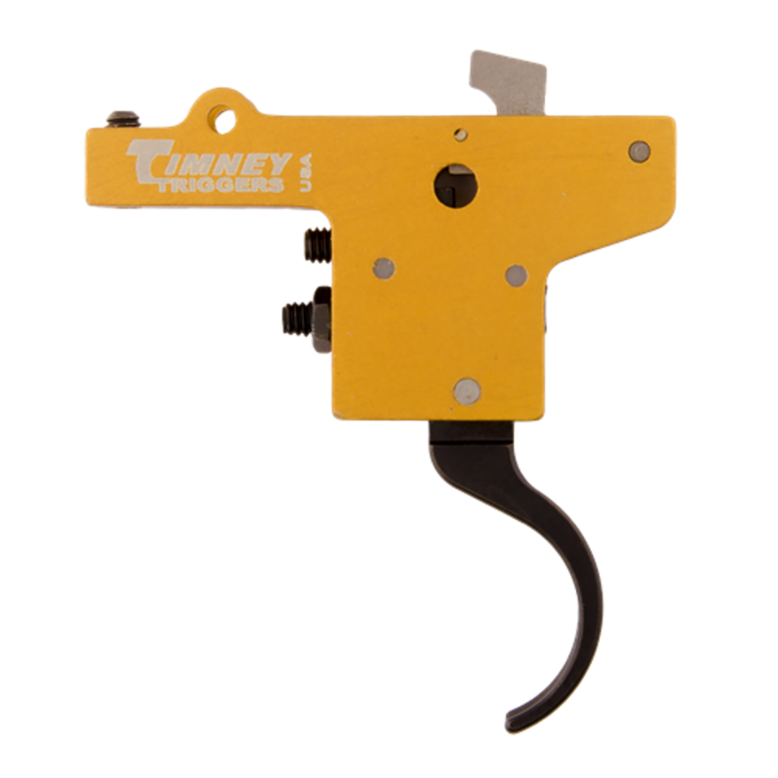 Timney Triggers 201 Featherweight  Curved Trigger with 3 lbs Draw Weight & Yellow/Black Finish for Mauser 98FN