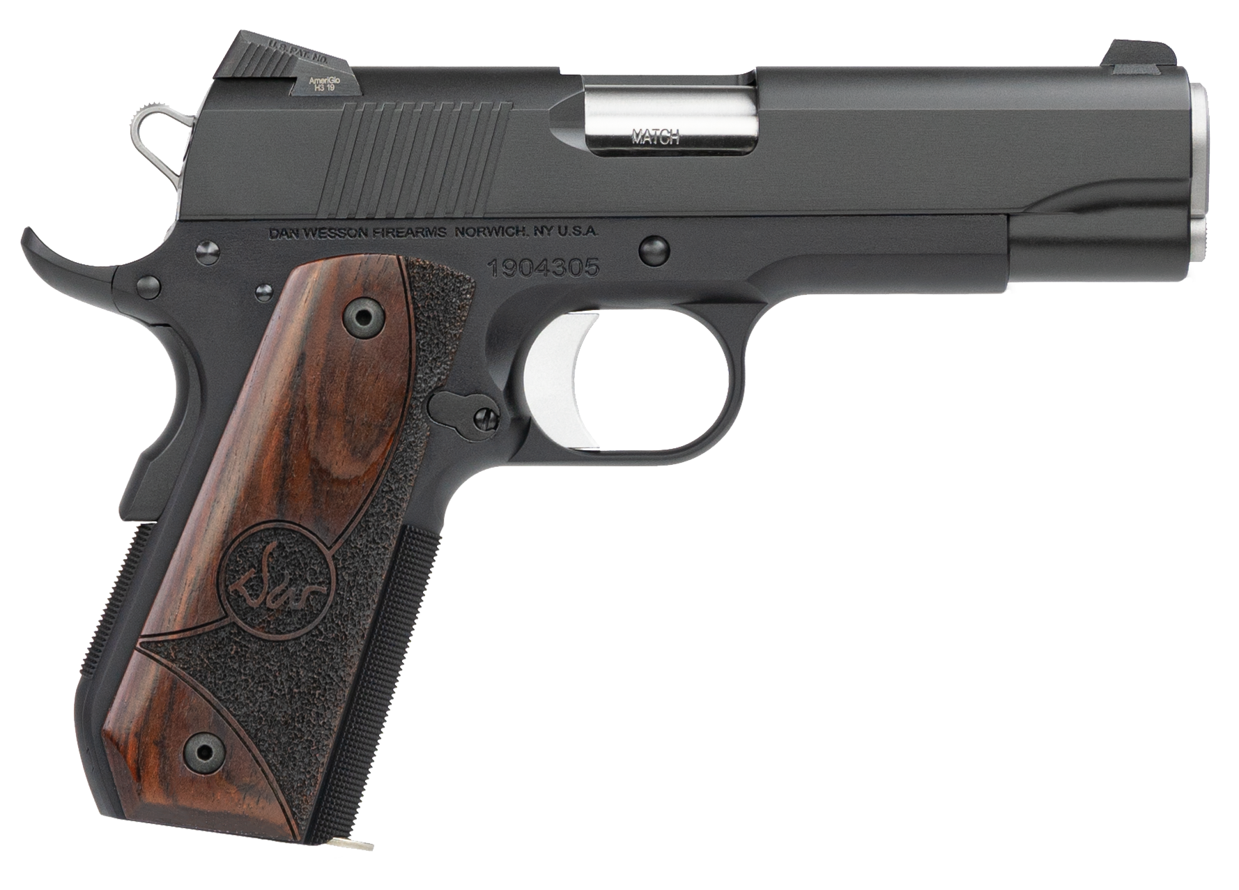 Dan Wesson Guardian Pistol - Black | 9mm | 4.25" Barrel | 9rd | Wood Grips