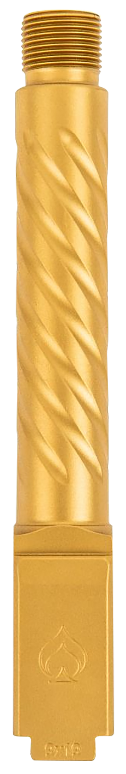 Ballistic Advantage BAPSG195T3G Premium Series  Threaded/Spiral Fluted, 9mm Luger, Gold PVD, Fits Glock 19 Gen 3-5