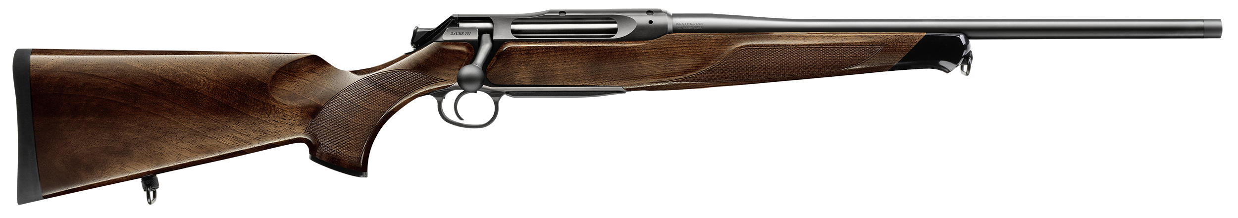 Sauer 80117098 505 Lux Full Size 7mm Rem Mag 3+1 24" Matte Blued Threaded Barrel, Matte Blued Saddle Mount Steel Receiver, Grade 5 Wood Fixed Stock
