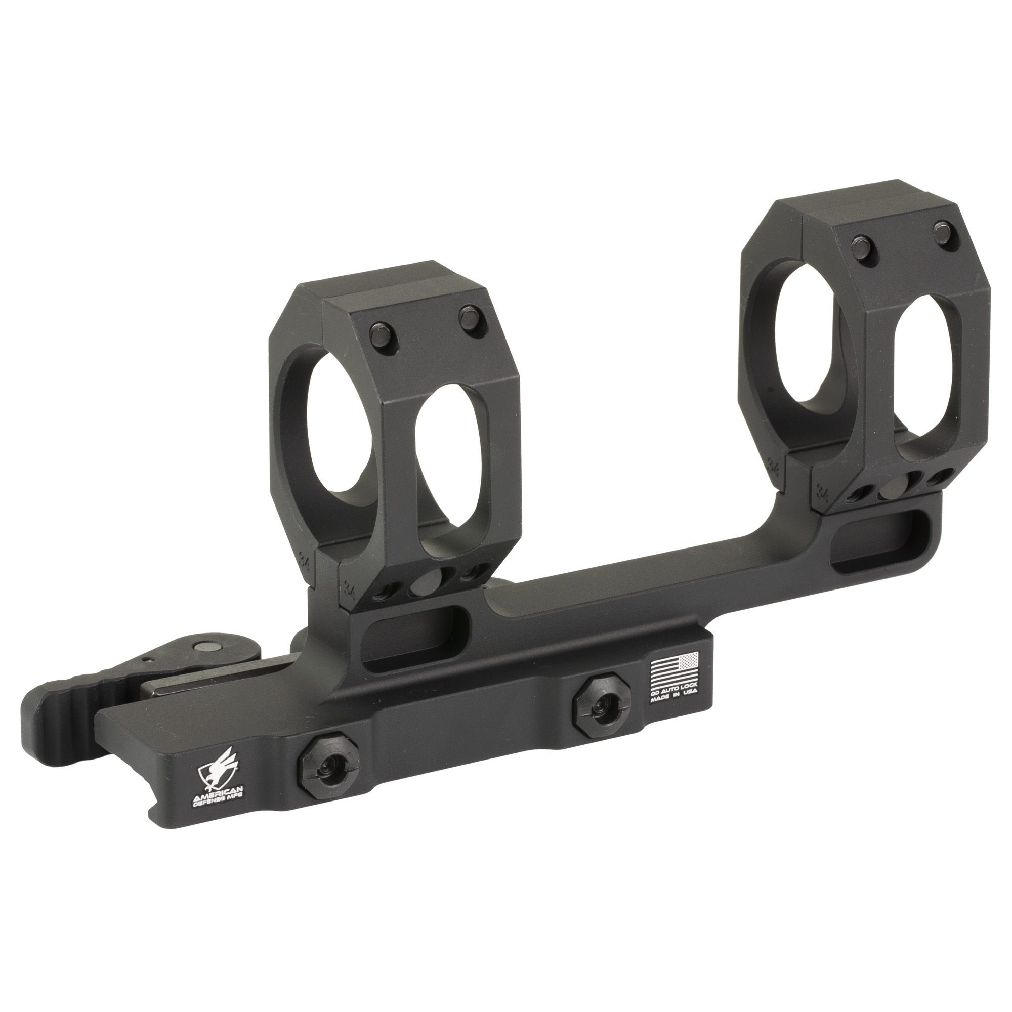 American Defense Manufacturing Recon 34mm Medium Height Picatinny Scope Mount Quick Detach