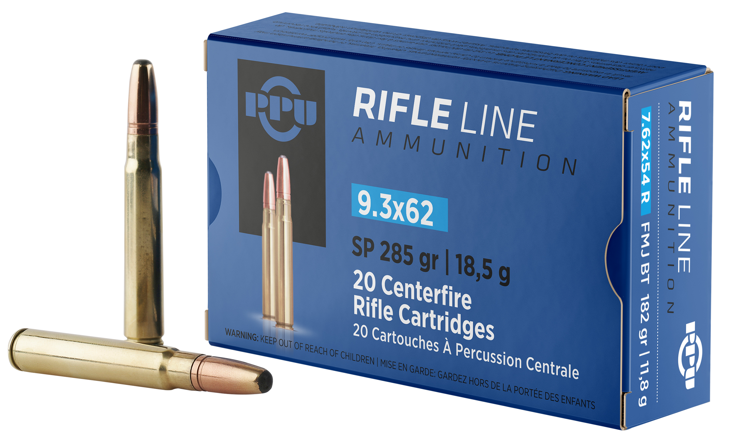 Prvi Partisan PPU PP9362 9.3mmx62 Mauser Soft Point 285 Grain 20 Rounds