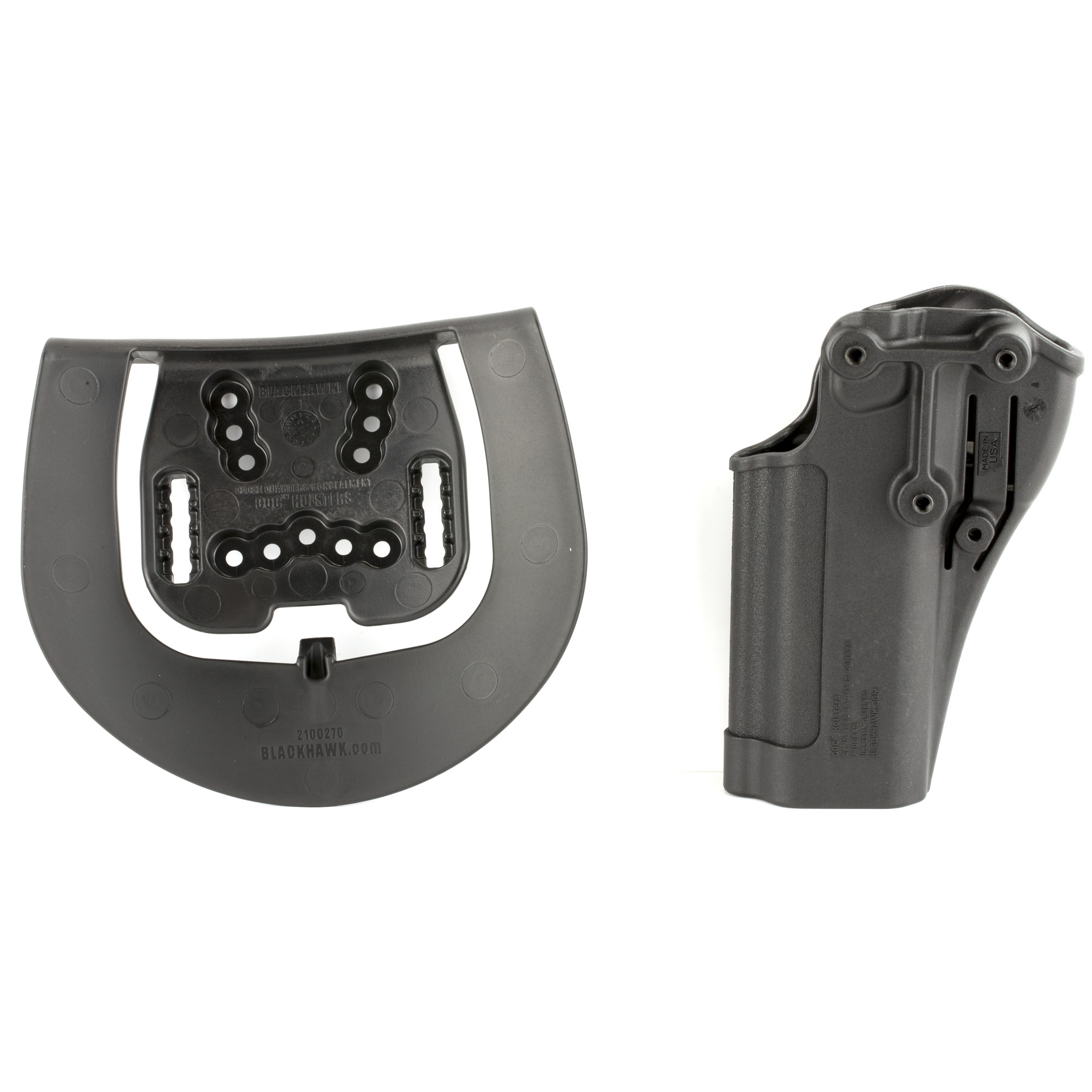 Blackhawk 410562BKR Serpa CQC  OWB Size 62 Matte Black Polymer Belt Loop/Paddle Fits CZ 75/75B Right Hand - 410562BKR - 604544616507