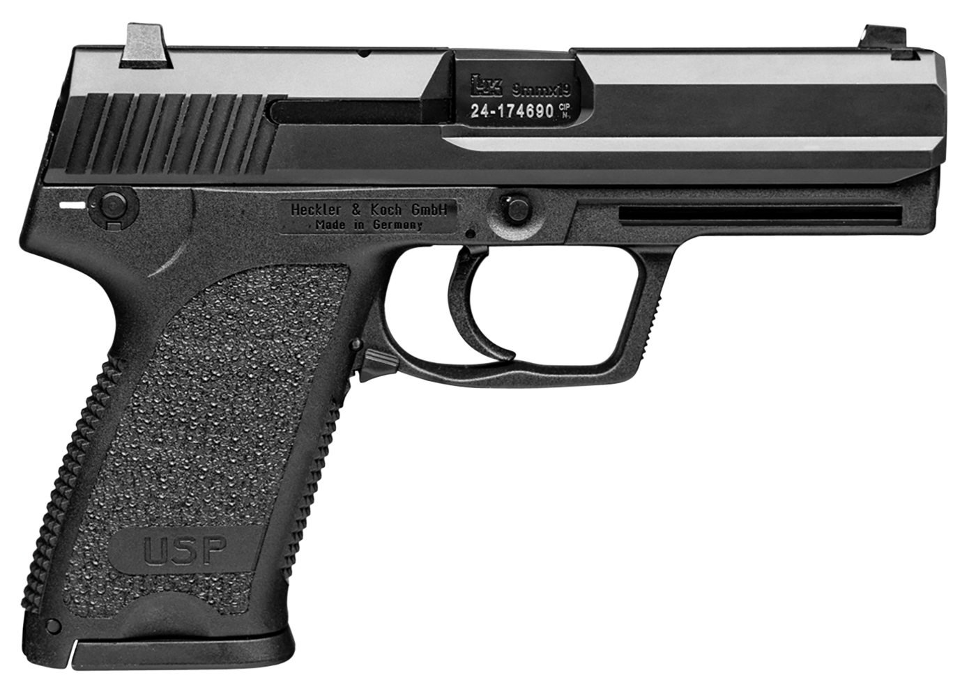 Heckler & Koch USP V7 LEM, 9mm Luger, 4.25in. Barrel, 15rd - Black (81000311)