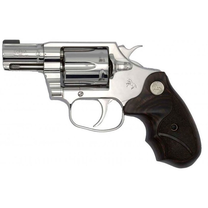 Colt Mfg COBRASS2BB Cobra Bright 38 Special +P 6 Shot 2" Mirror Polished Stainless Steel Barrel, Cylinder Mirror & Frame, Black Hogue Rubber w/Finger Grooves Grip