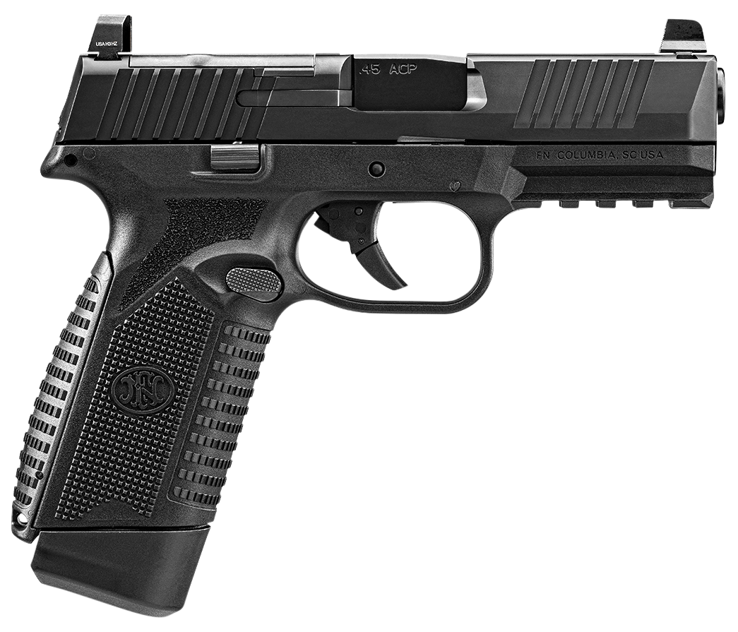 FN 545 MRD 45 ACP 4.10" 10 Rounds Optic Cut Steel Slide Polymer Frame