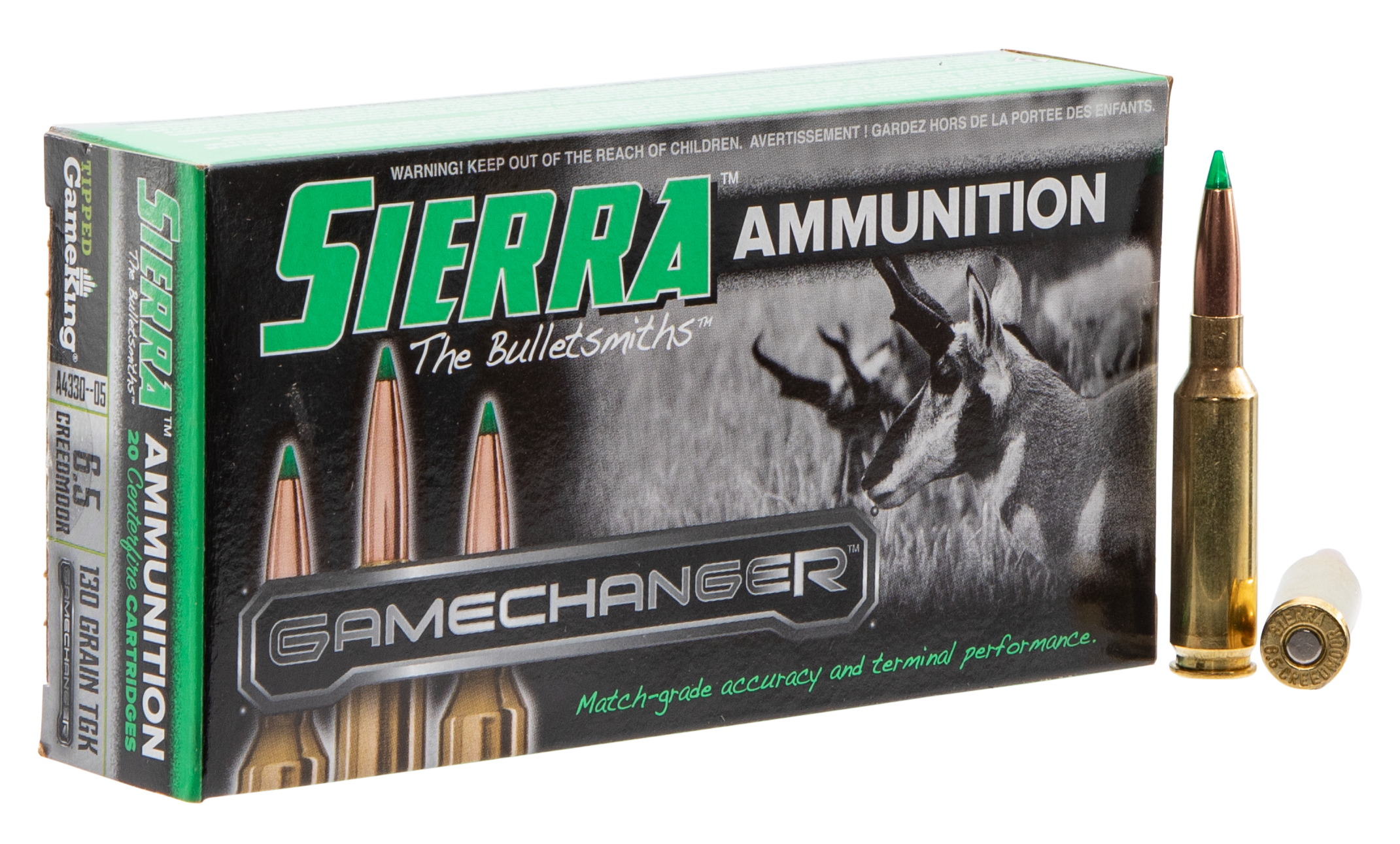 Sierra GameChanger Rifle Ammo 6.5 Creedmoor 130 gr. TGK