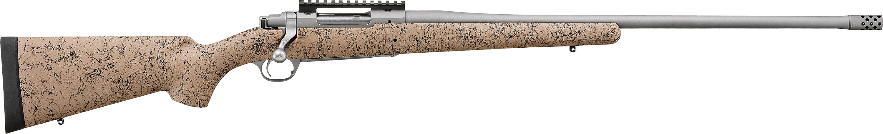 Ruger 57155 Hawkeye FTW Hunter Full Size 300 Win Mag 3+1 24" Matte Stainless Steel Threaded Barrel, Picatinny Rail Stainless Steel Receiver, Speckled Tan/Black HS Precision Synthetic Stock - 57155 - 736676571550