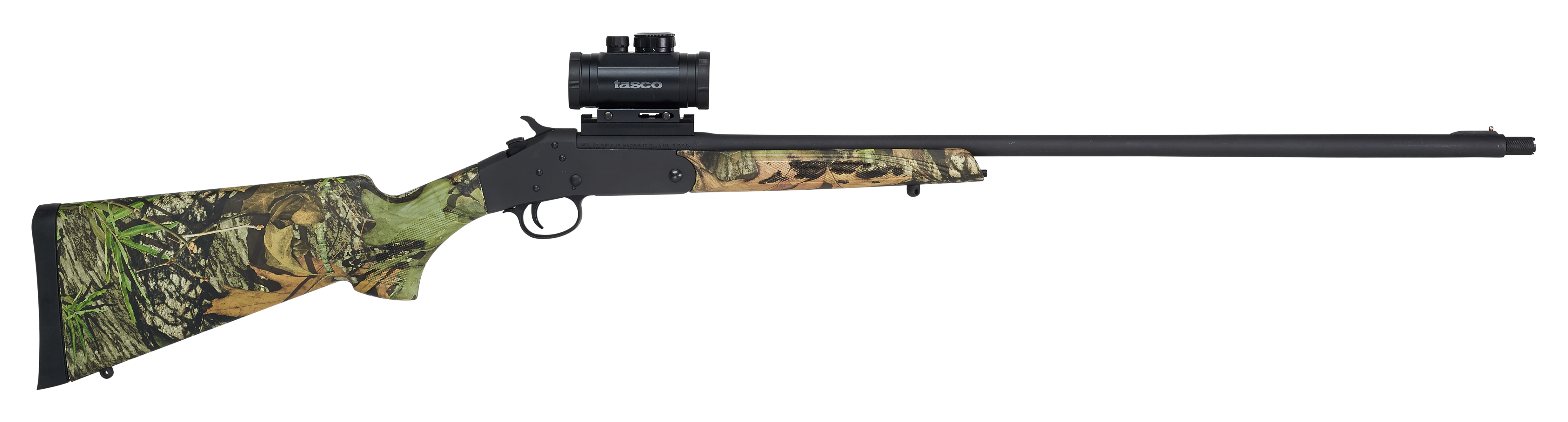 Savage Stevens 301 Turkey XP 410 Bore, 26in. Barrel, 1rd, Incl. Red Dot Sight. Mossy Oak Obsession Camo Stock & Forend - Black (23219)