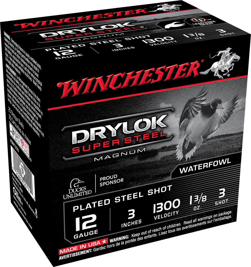 Winchester Drylok Magnum Plated Load 12 ga. 3 in. 1 3/8 oz. 3 Shot 25 rd.